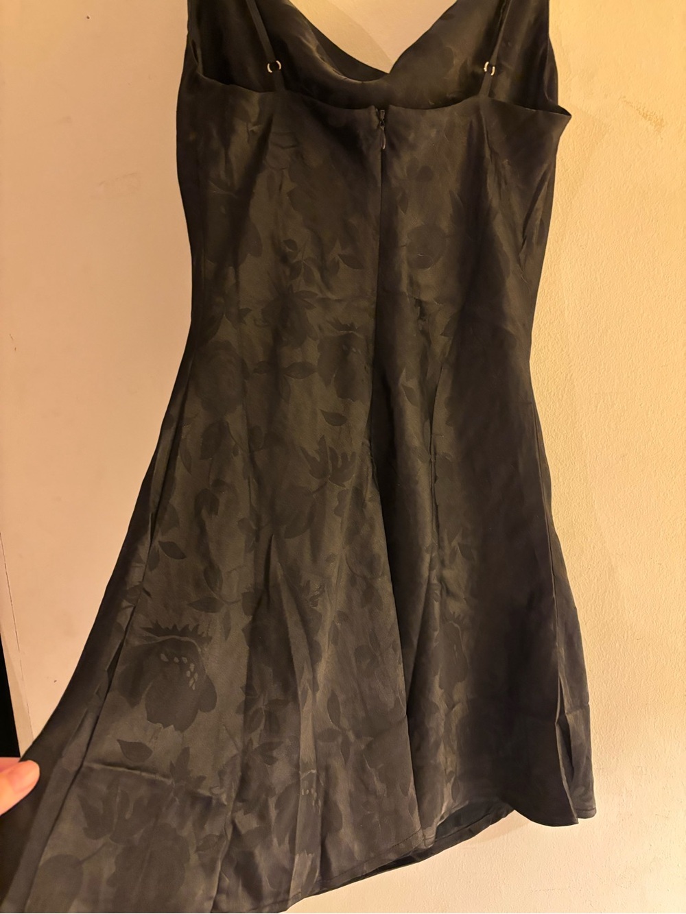 Lulu's Black Floral Jacquard Mini Dress
